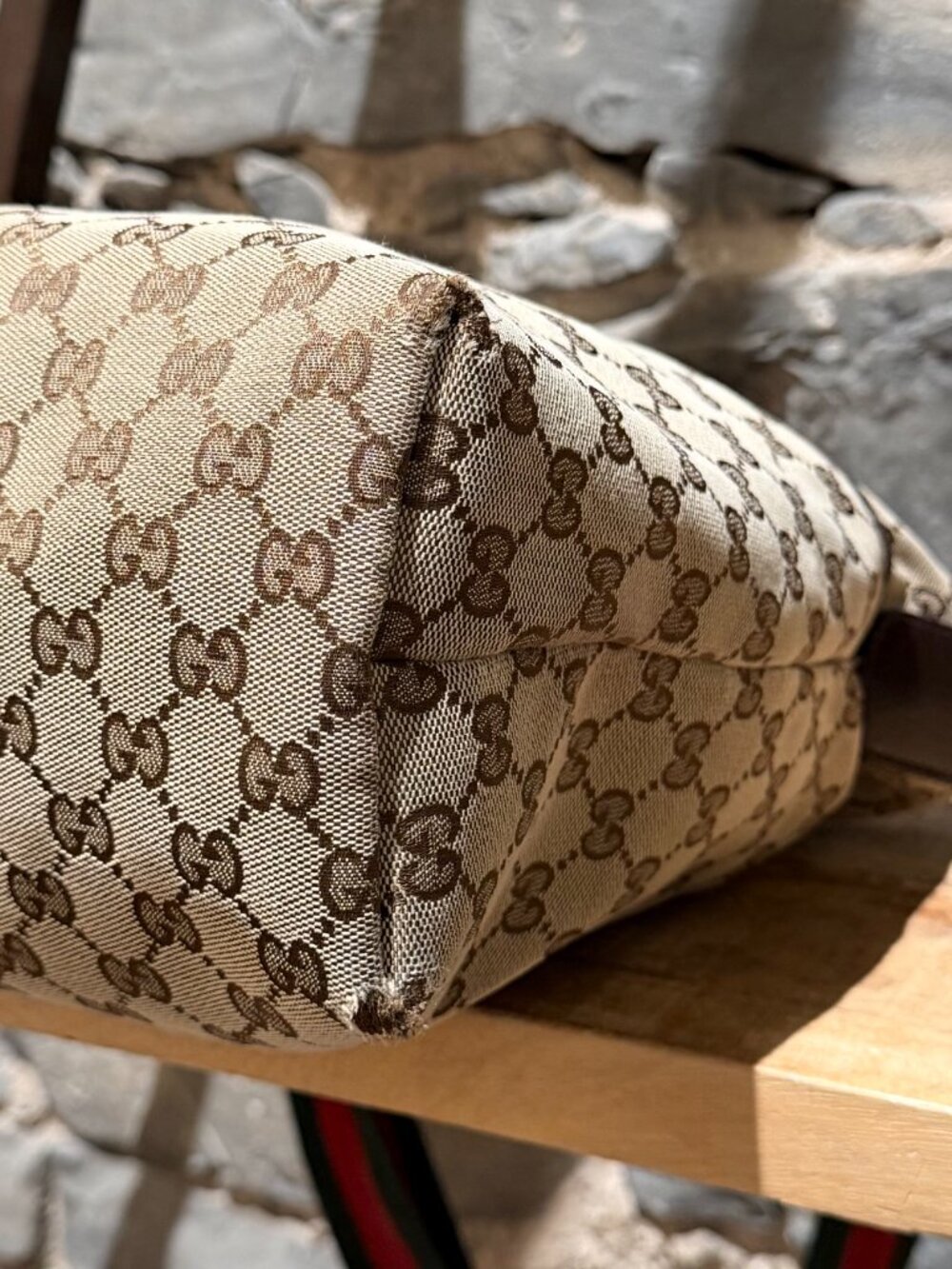 Gucci Beige GG Canvas Sherry Line Messenger Bag - Picture 6 of 15